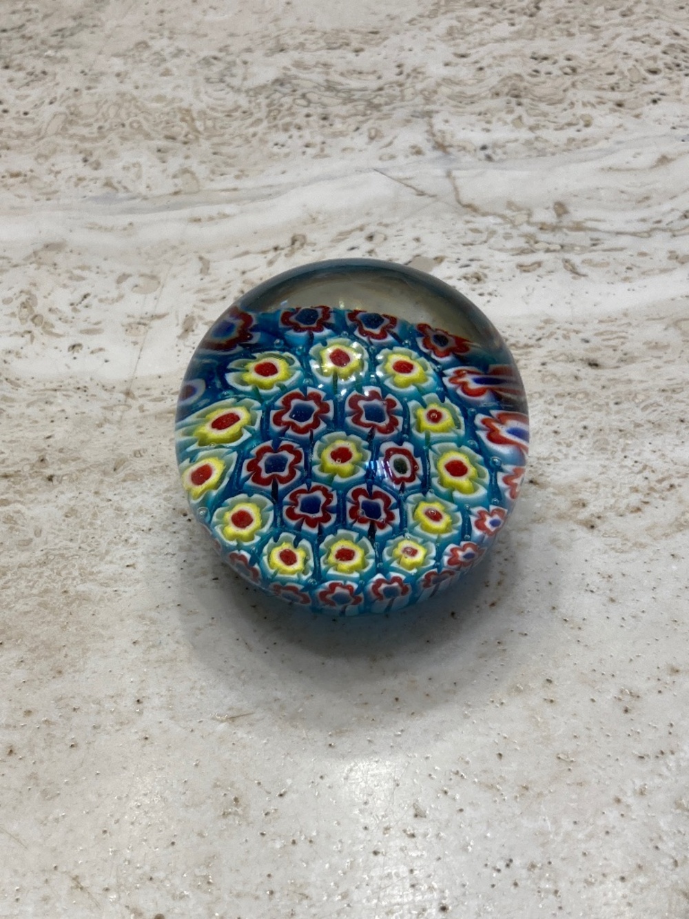 Vintage Millefiori Murano Art Glass Paperweight